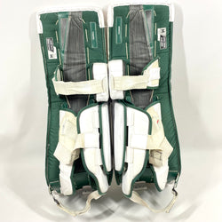 Bauer Supreme Ultrasonic - Jambières de gardien de but Pro Stock d'occasion (blanc/vert)