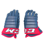 CCM HG97 - Gants Pro Stock d'occasion (bleu marine/rouge)