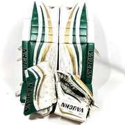 Vaughn Velocity V7 Pro XF Carbon – Pro Stock Gardien de but – Ensemble complet (Blanc/Vert/Or)