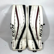 CCM Premier - Jambières de gardien de but Pro Stock (blanc/marron)