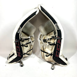 CCM Premier - Jambières de gardien de but Pro Stock (blanc/marron)