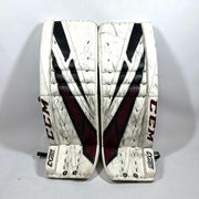 CCM Extreme Flex 4 - Jambières de gardien de but senior Pro Stock d'occasion (blanc/marron)