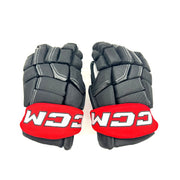 CCM HGQL - Gant de hockey Pro Stock d'occasion haut de gamme (noir/rouge)