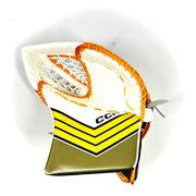 CCM Extreme Flex 6 - Nouveau gant de gardien senior Pro Stock - (Blanc/Jaune/Vert)