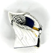 CCM Extreme Flex 5 - Gant de gardien de but Pro Stock d'occasion (blanc/bleu marine)