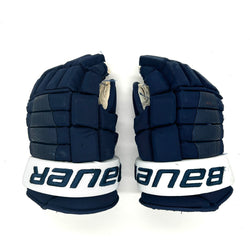 Bauer Pro Series - Gants Pro Stock d'occasion (bleu marine/blanc)
