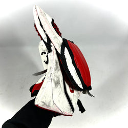 CCM Extreme Flex 6 - Gant de gardien de but Pro Stock d'occasion (blanc/rouge/noir)