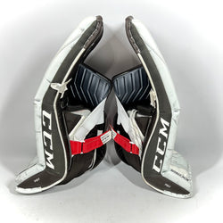 CCM Extreme Flex 4 - Jambières de gardien de but senior Pro Stock d'occasion (marron/rouge)