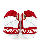 Bauer Vapor Hyperlite - Gants Pro Stock d'occasion (blanc/rouge)