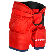 CCM HP70 - Pantalon de hockey d'occasion NHL Pro Stock - Blue Jackets de Columbus (rouge)