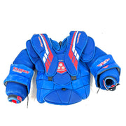 Vaughn VE8 - Plastron de gardien de but Pro Stock d'occasion (bleu/rouge)