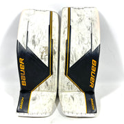 Bauer Supreme Mach - Jambières de gardien de but OHL Pro Stock d'occasion (blanc/noir/jaune)