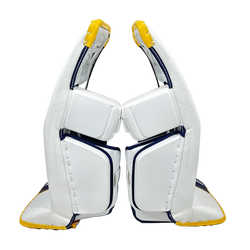 Bauer Supreme Mach - OHL Pro Stock Goalie Pads (Navy/White/Yellow)