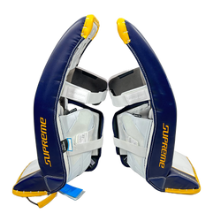 Bauer Supreme Mach - OHL Pro Stock Goalie Pads (Navy/White/Yellow)