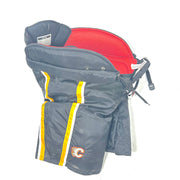 Pantalon de survêtement professionnel d'occasion de la LNH – CCM HP45 – Flames de Calgary (noir/jaune/blanc)
