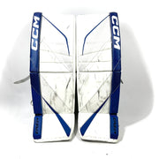 CCM Extreme Flex 6 - Jambières de gardien de but senior CHL Pro Stock d'occasion (blanc/bleu)