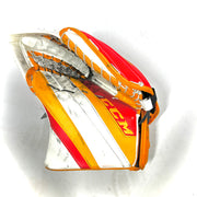 CCM Extreme Flex 5 - Gant de gardien de but NHL Pro Stock d'occasion (rouge/jaune/blanc)