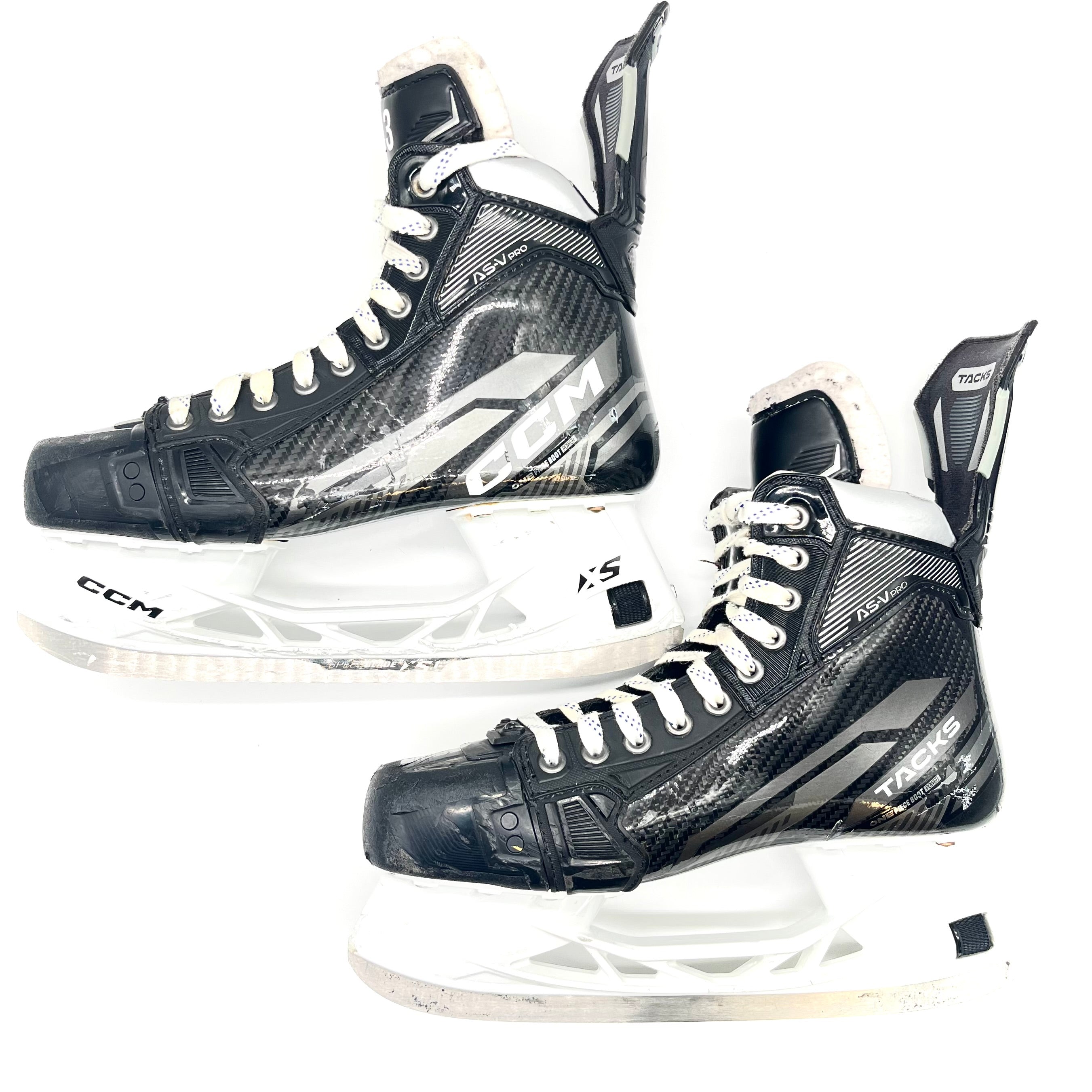 CCM Tacks AS-V Pro – Patins de hockey d'occasion NHL Pro Stock – Valeri Nichushkin