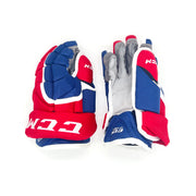 CCM HG12 - Gant de hockey NHL Pro Stock - Matthew Peca (Bleu/Rouge/Blanc)