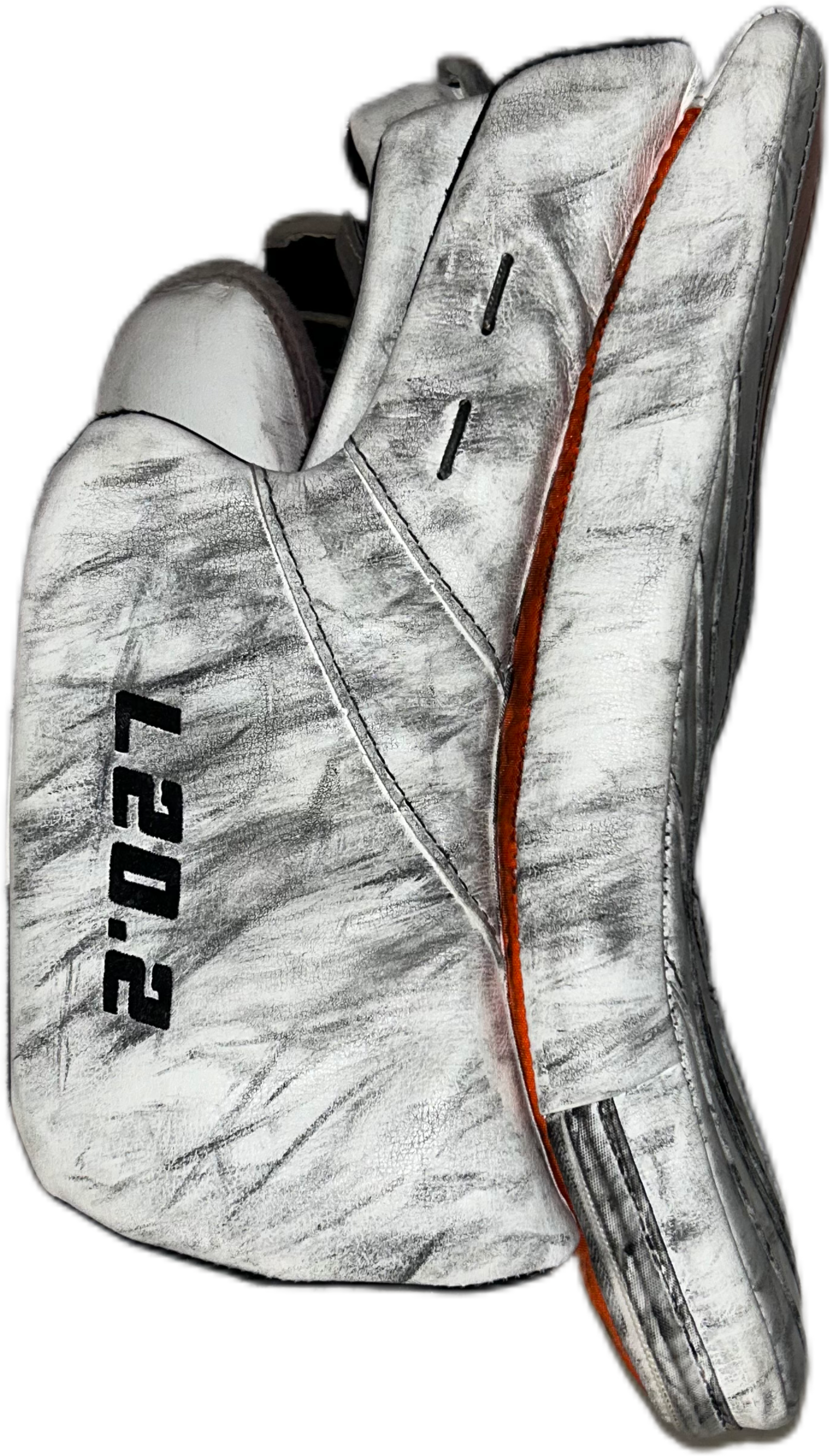 TRUE L20.2 - Ensemble complet de gardien de but Pro Stock d'occasion (blanc/orange/noir)
