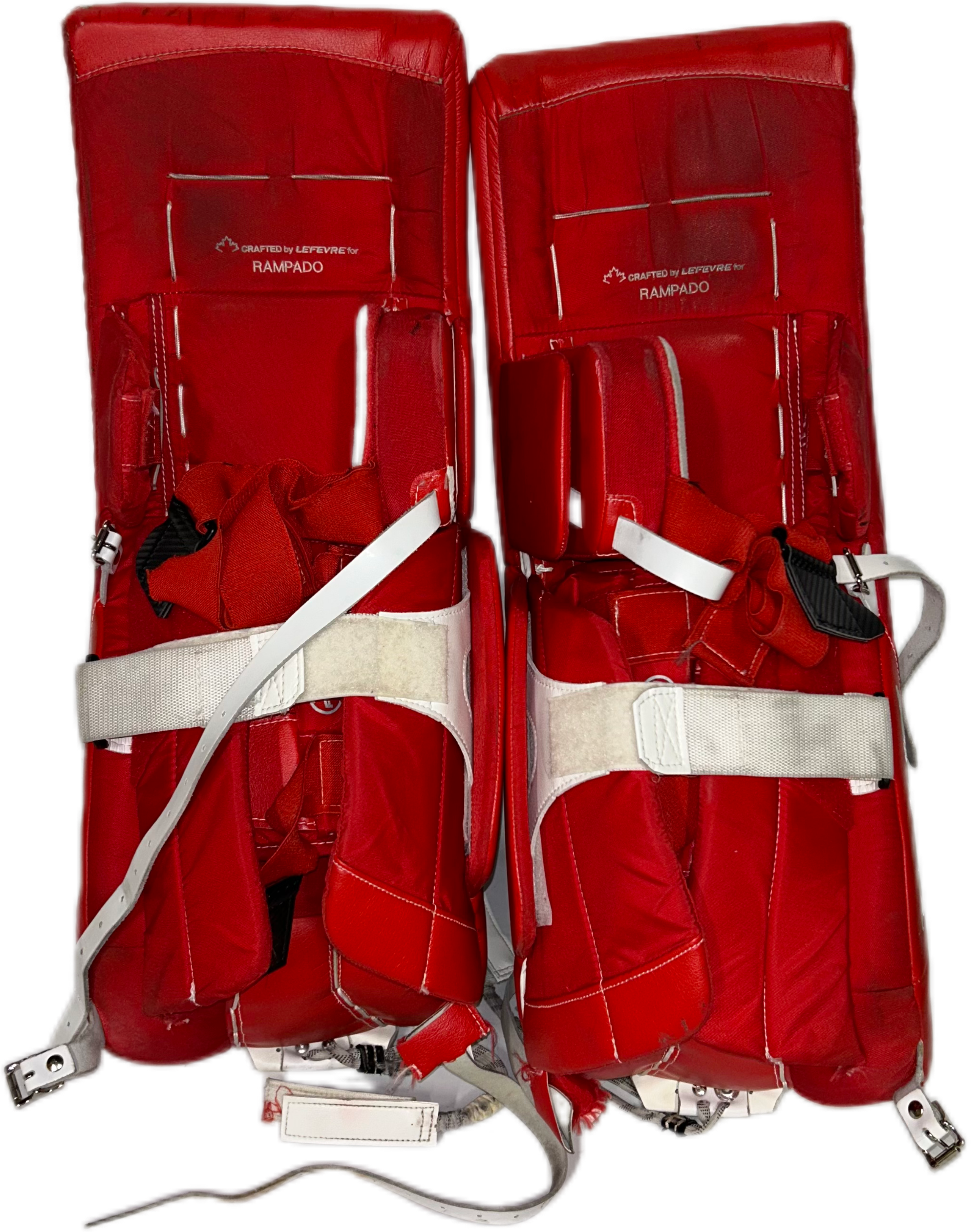TRUE L20.1 - Jambières de gardien de but Pro Stock d'occasion (rouge/blanc/noir)