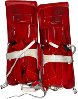 TRUE L20.1 - Jambières de gardien de but Pro Stock d'occasion (rouge/blanc/noir)