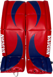 Vaughn Velocity V9 - Jambières de gardien de but professionnelles NHL - Keith Kinkaid (rouge/bleu)