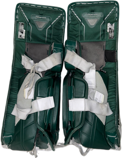 Bauer Vapor Hyperlite - Jambières de gardien de but Pro Stock d'occasion (vertes/blanches)