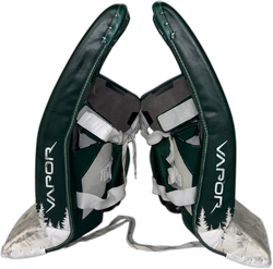 Bauer Vapor Hyperlite - Jambières de gardien de but Pro Stock d'occasion (vertes/blanches)