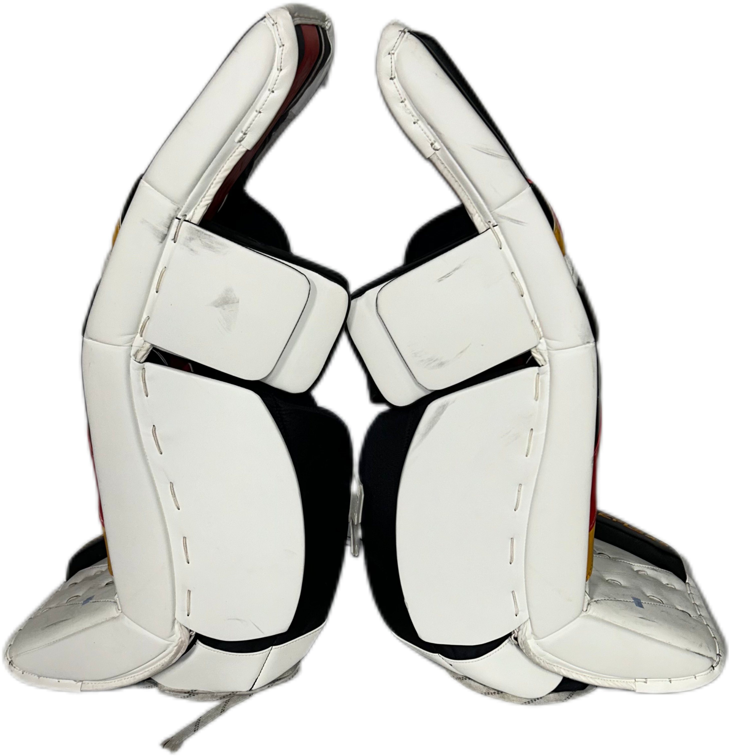 CCM Extreme Flex 5 - Ensemble complet de gardien de but Pro Stock d'occasion (blanc/noir/rouge/jaune)