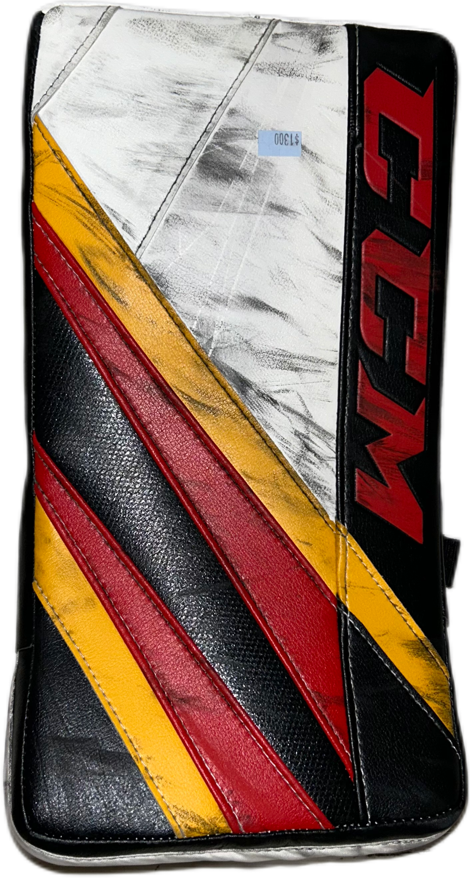 CCM Extreme Flex 5 - Ensemble complet de gardien de but Pro Stock d'occasion (blanc/noir/rouge/jaune)