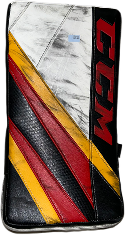 CCM Extreme Flex 5 - Ensemble complet de gardien de but Pro Stock d'occasion (blanc/noir/rouge/jaune)