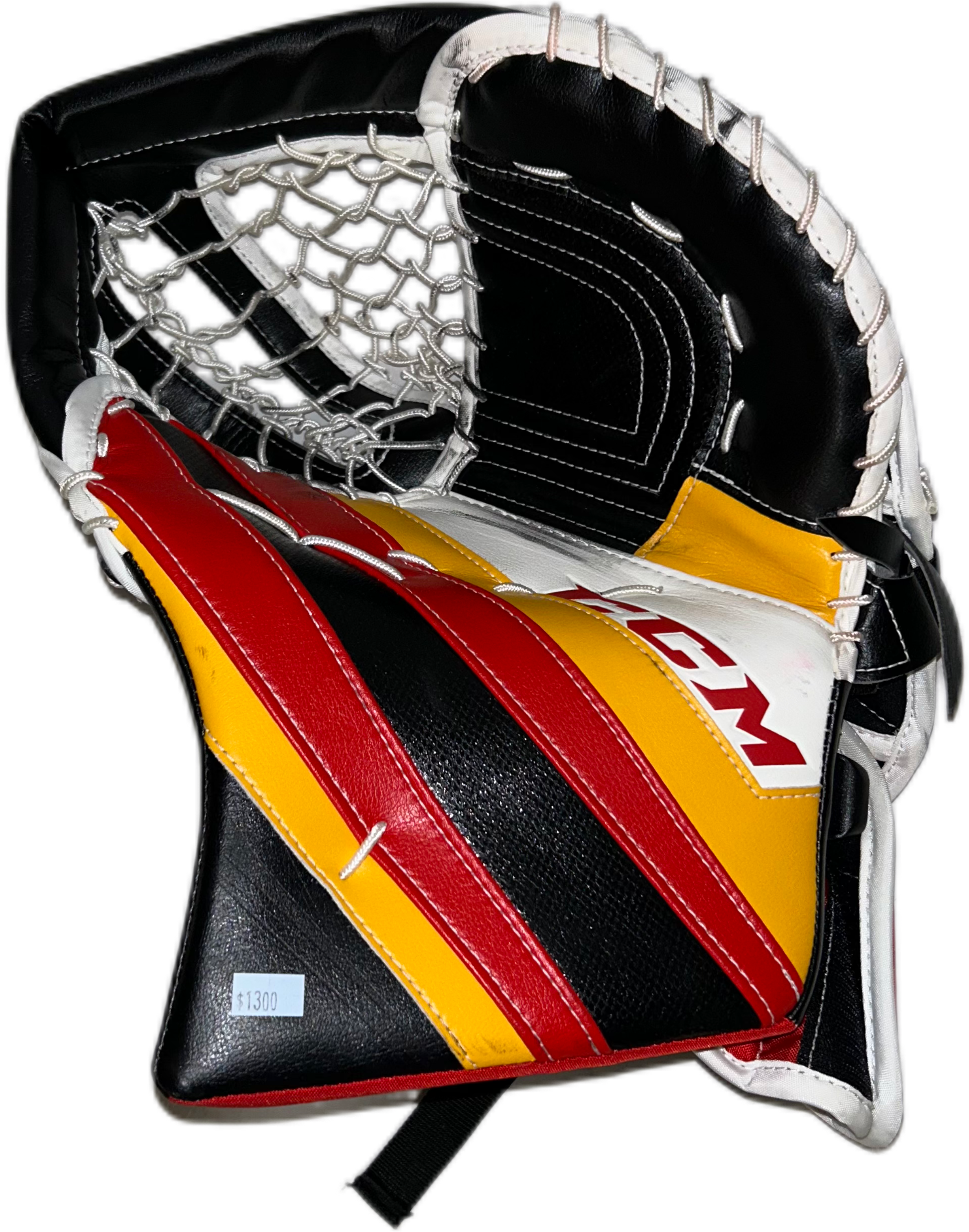 CCM Extreme Flex 5 - Ensemble complet de gardien de but Pro Stock d'occasion (blanc/noir/rouge/jaune)