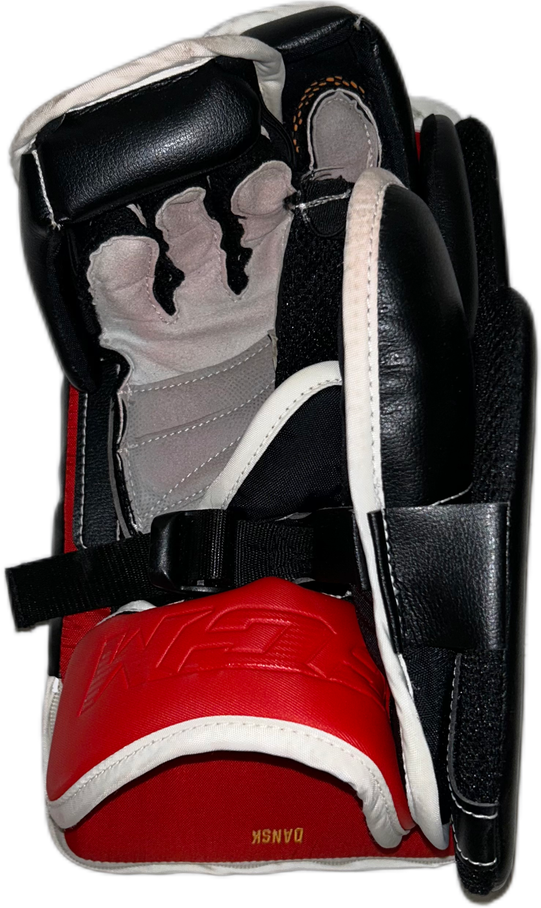 CCM Extreme Flex 5 - Ensemble complet de gardien de but Pro Stock d'occasion (blanc/noir/rouge/jaune)