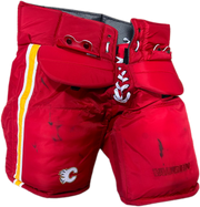 Pantalon de gardien de but Vaughn Pro Custom d'occasion de la LNH – David Rittich (rouge/jaune/blanc)