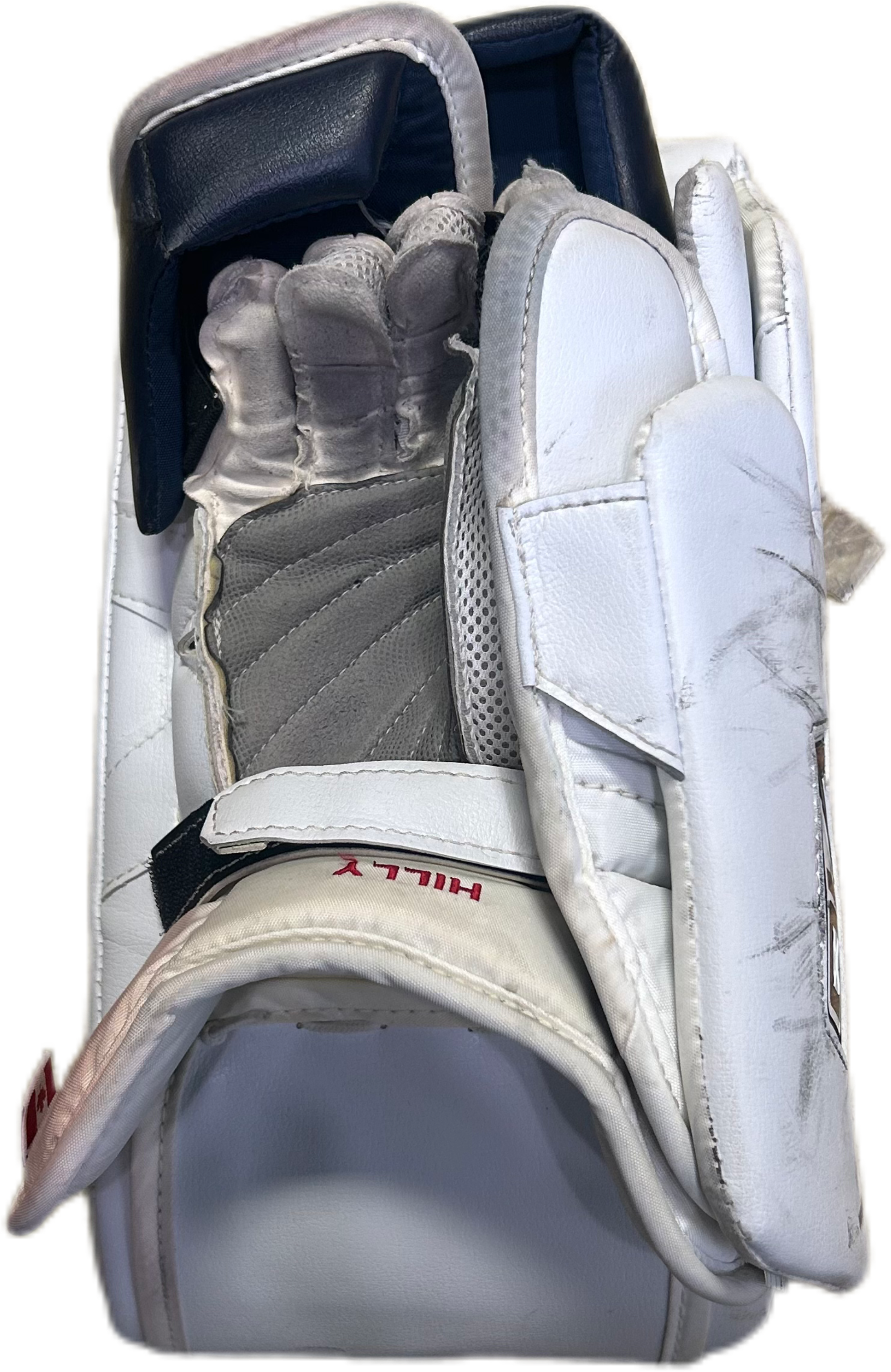 Vaughn Velocity V10 - Used Pro Stock Goalie Full Set (White/Navy/Yellow)