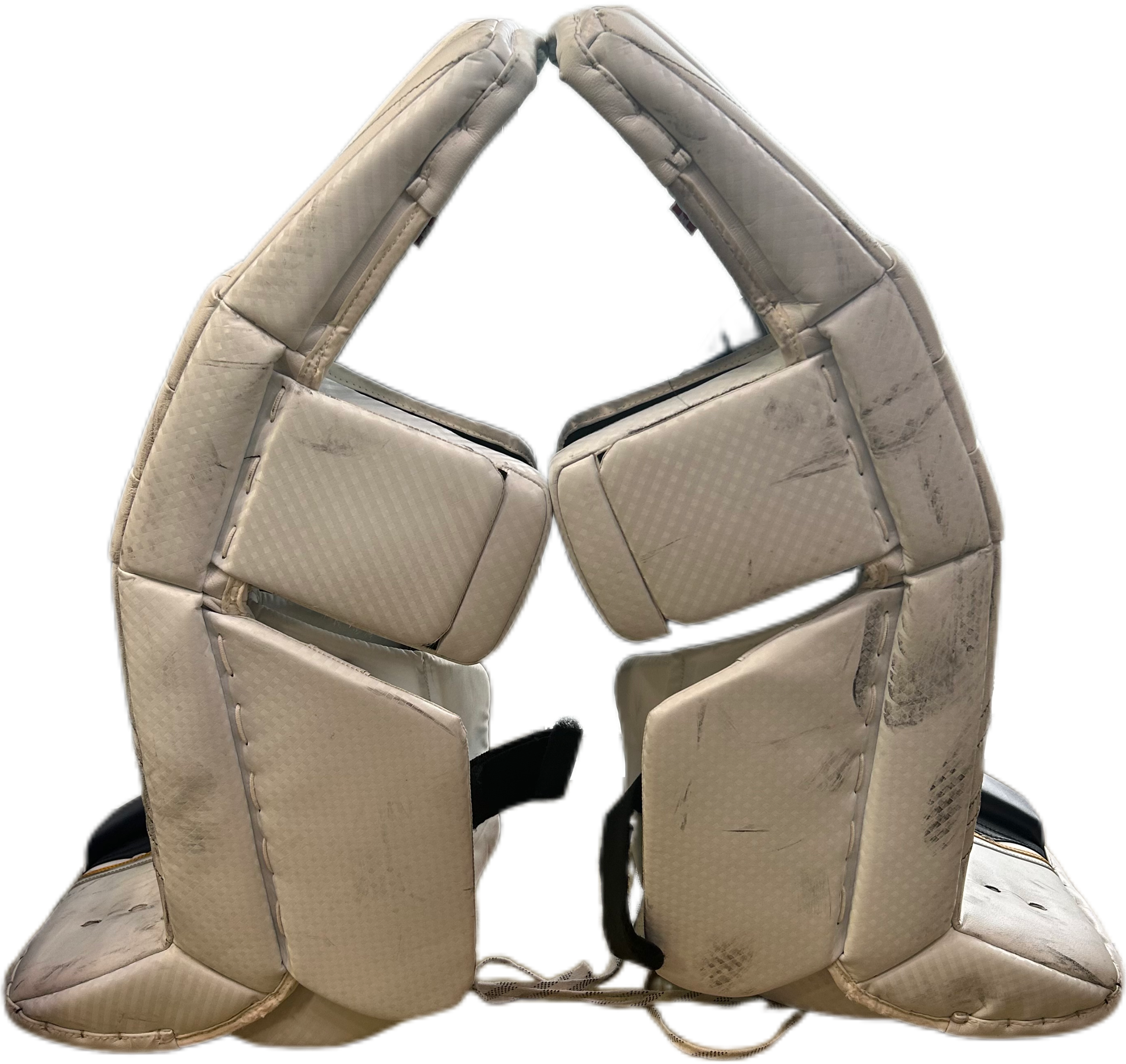 Vaughn Velocity V10 - Used Pro Stock Goalie Full Set (White/Navy/Yellow)