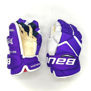 Bauer Vapor 1X Pro Lite – Gants de hockey NCAA Pro Stock (violet/blanc)