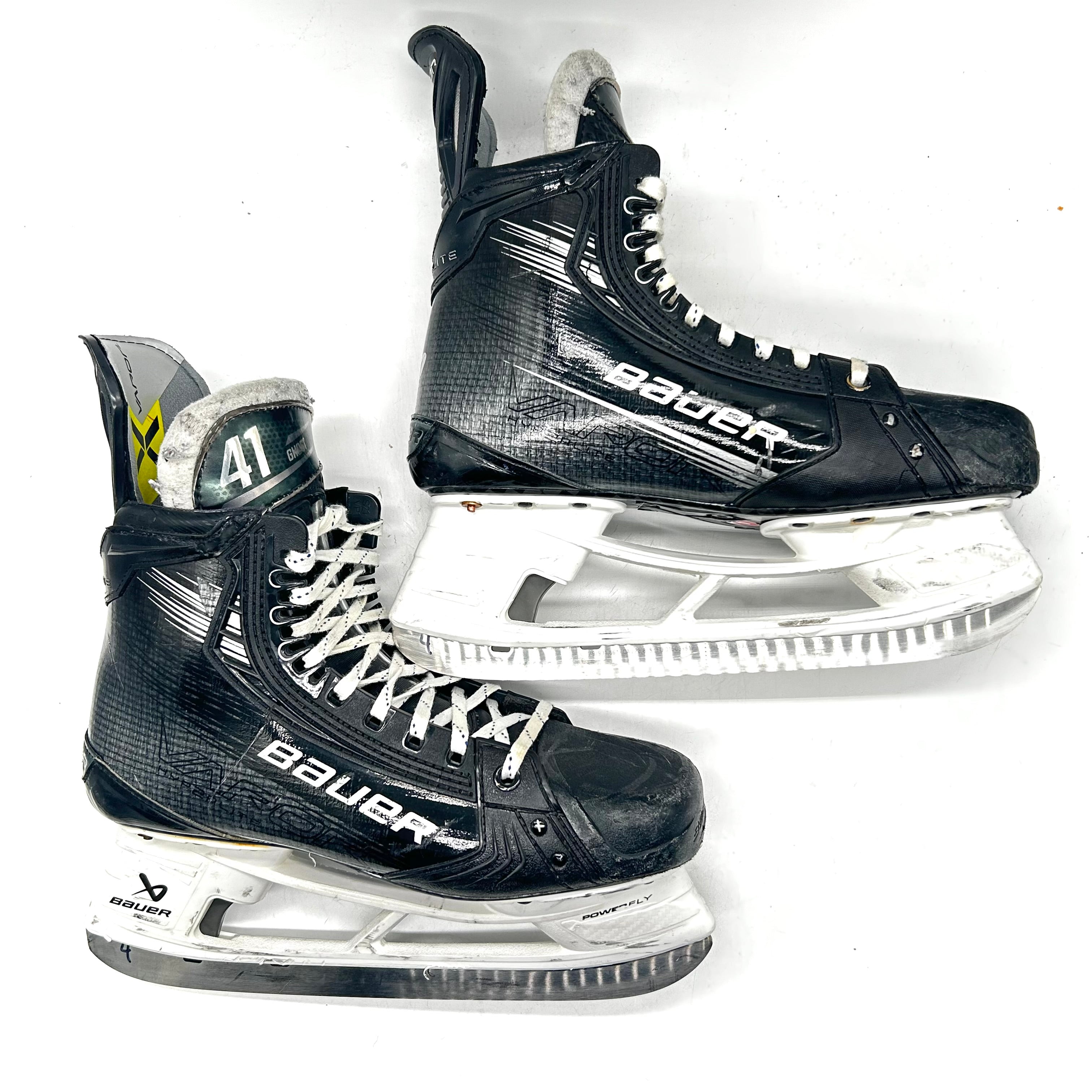 Bauer Vapor Hyperlite 2 - Patins NHL Pro Stock d'occasion - Shayne Gostisbehere - Taille L : 8,75D/R : 8,5D