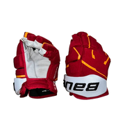 Bauer Vapor Hyperlite - Gant de protection NHL Pro d'occasion - Mikael Backlund (rouge/jaune/blanc)