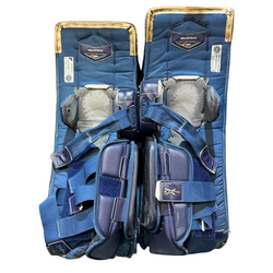 Bauer Vapor 2X Pro - Jambières de gardien de but Pro d'occasion (bleu marine/doré/blanc)