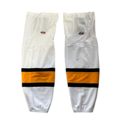 OHL - Chaussettes de hockey athlétiques en tricot d'occasion (blanc/jaune/noir)