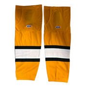 OHL - Chaussettes de hockey en tricot athlétique (jaune/blanc/noir)