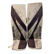 Bauer Vapor Hyperlite 2 - Jambières de gardien Pro d'occasion (blanc/marron)