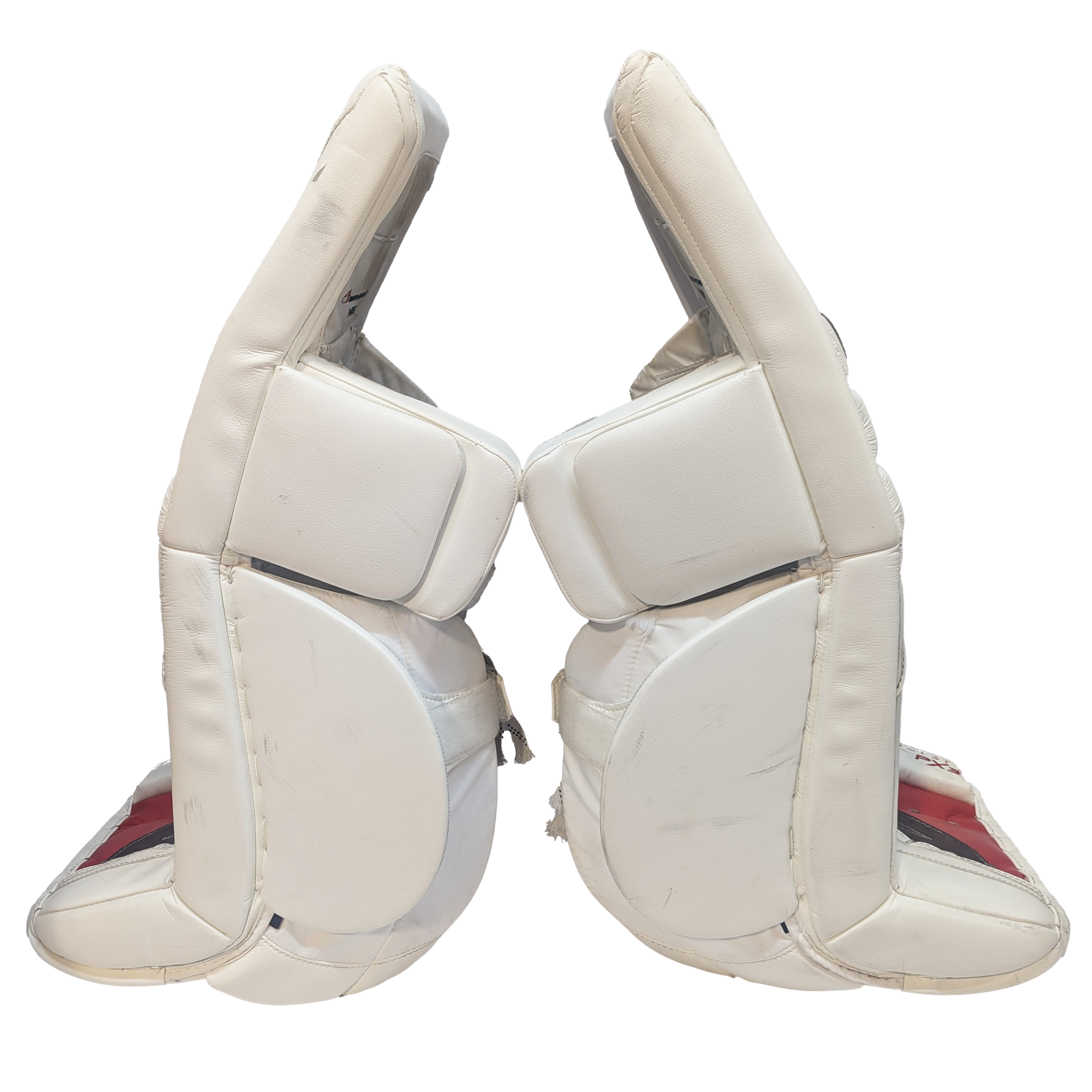 TRUE Catalyst PX3 - Used Pro Stock Goalie Pads (White/Red/Brown)