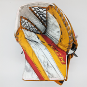 CCM Extreme Flex 5 - Gant de gardien de but Pro Stock Regular d'occasion (blanc/rouge/jaune)