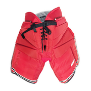 CCM HPG12A - Pantalon de gardien de but de hockey NCAA Pro Stock (rouge/blanc/noir)