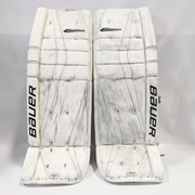 Bauer Reactor 9000 - Jambières de gardien Pro Stock d'occasion (blanches)