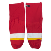 CCM - Chaussettes de hockey usagées AHL (rouge/blanc/jaune)