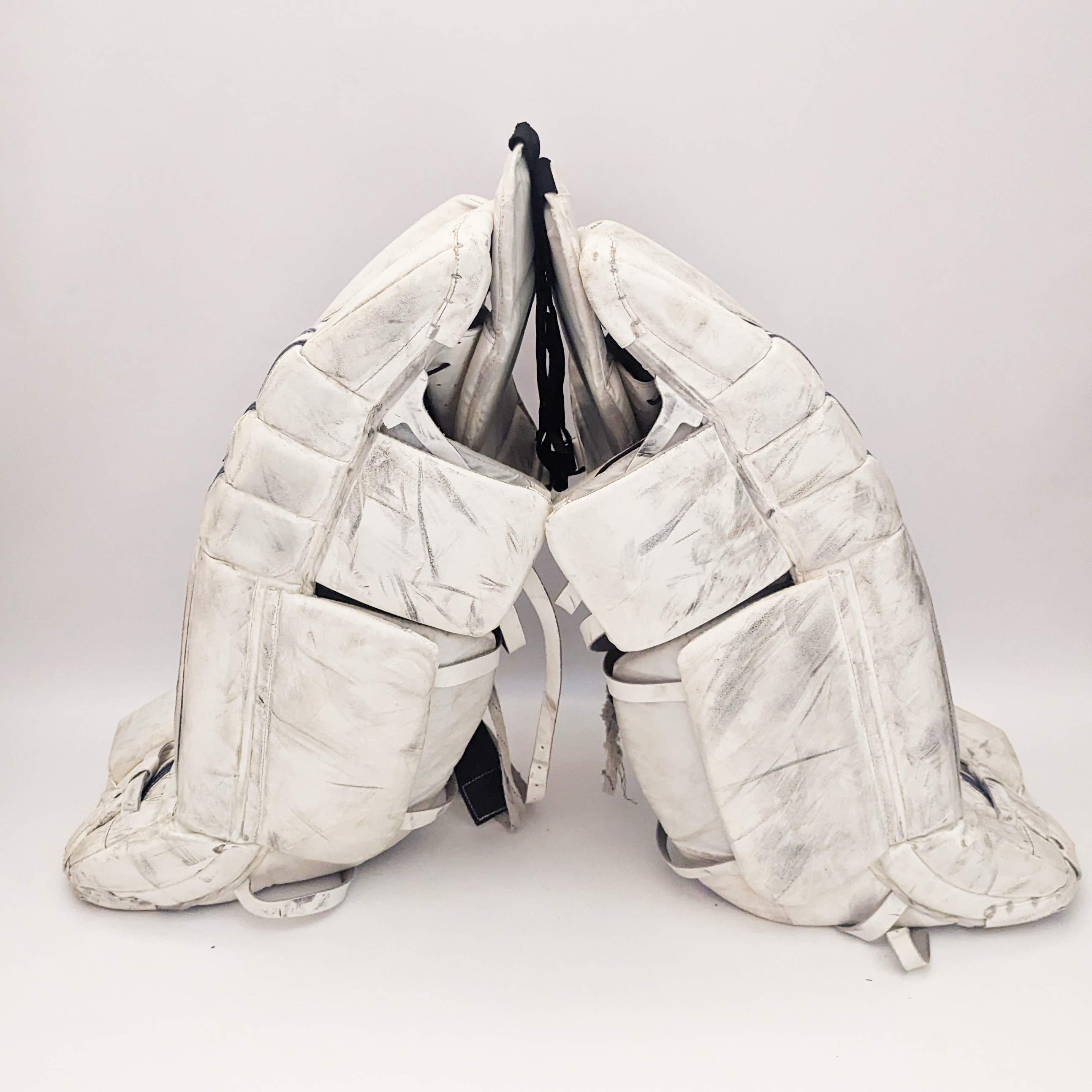 Reebok L9 - Protections de gardien intermédiaires d'occasion (blanc/bleu)